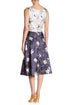 Jacquard Floral Top and Skirt Set